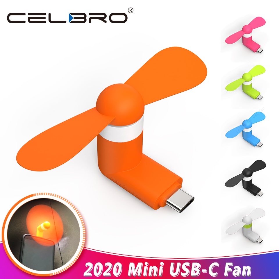 Portable Flexible Mini USB Fan Cooler USB Type C Cute Removable USB Gadgets Low power for Mobile Phone Powerbank PC Laptop