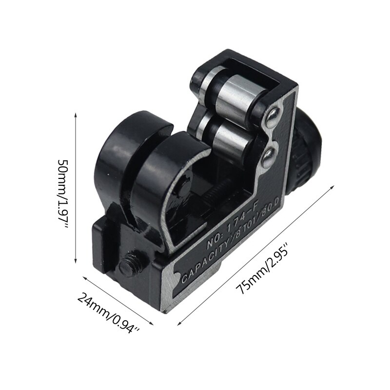 Adjustable Mini Pipe Cutter Aluminum and Brass Tubing 1/8-Inch to 1 1/8-Inch Copper Cut Plastics Copper Brass