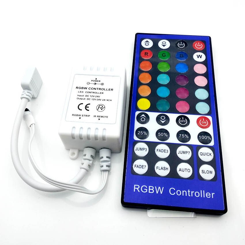 40Key RGB Wit RGBW Controller Afstandsbediening DC 12 V 24 V IR Dimmer Strip RGB Led Controller RGBW RGBWW led Strip Controller