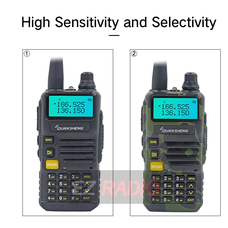 Upgrade 5W Quansheng UV-R50-2 Mobile Walkie Talkie Vhf Uhf Dual Band Radio camouflage UV-R50-1 UV R50 Series Uv-5r tg-uv2 UVR50