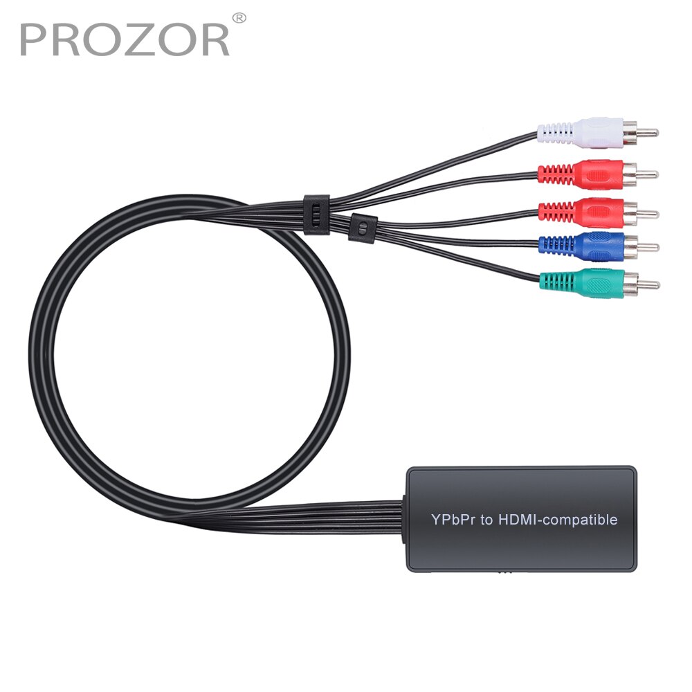 YPbPr to HDMI-compatible Converter 1080P Component Adapter 5RCA RGB YPbPr to HDMI-compatible Converter Upscaler for DVR PS2