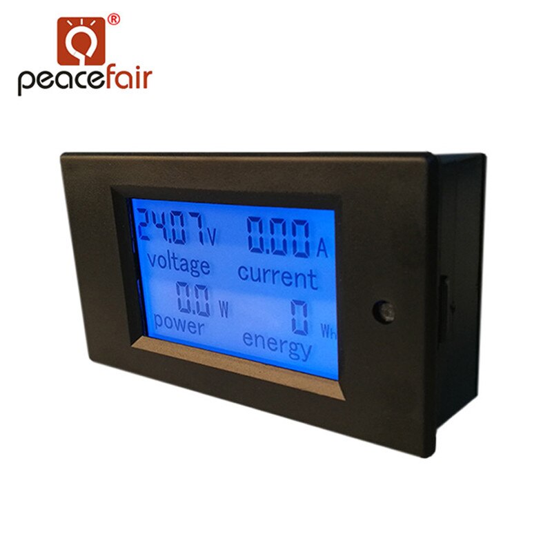 DC Digital Panel Voltmeter Ampermeter 6.5-100V 100A 4 IN1 LCD Power Energy Current Watt Meter Without Shunt