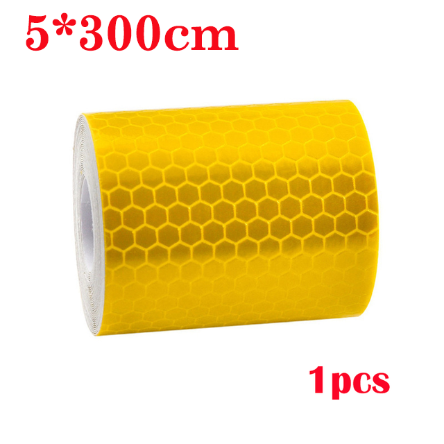 5*300 cm Auto Reflecterende Tape Sticker Veiligheid Mark Auto Styling Zelfklevende Waarschuwing Tape Motor Fiets Film decoratie Tool: Zilver