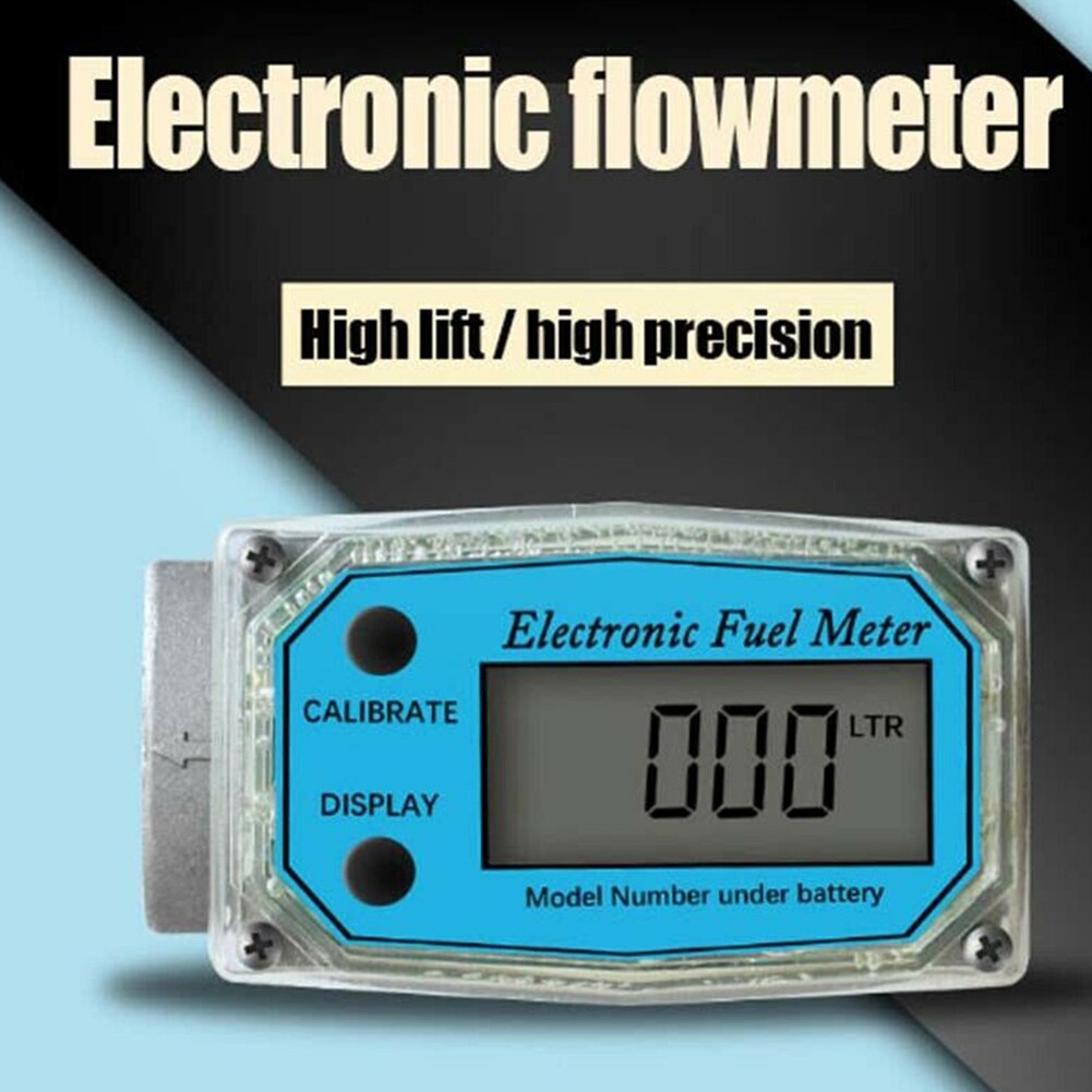 K24 Portable Multipurpose LCD Tools Adjustable High Accuracy Digital Display Flow Meter Electronic Aluminum Alloy Fuel Measuring
