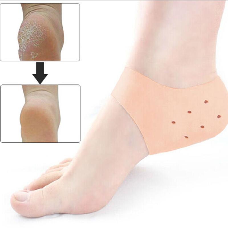 Et par silikone åndbart fødder ærme kompression ankelbøjle støtte sokker anti forstuvning hæl dække beskyttende wrap: Default Title