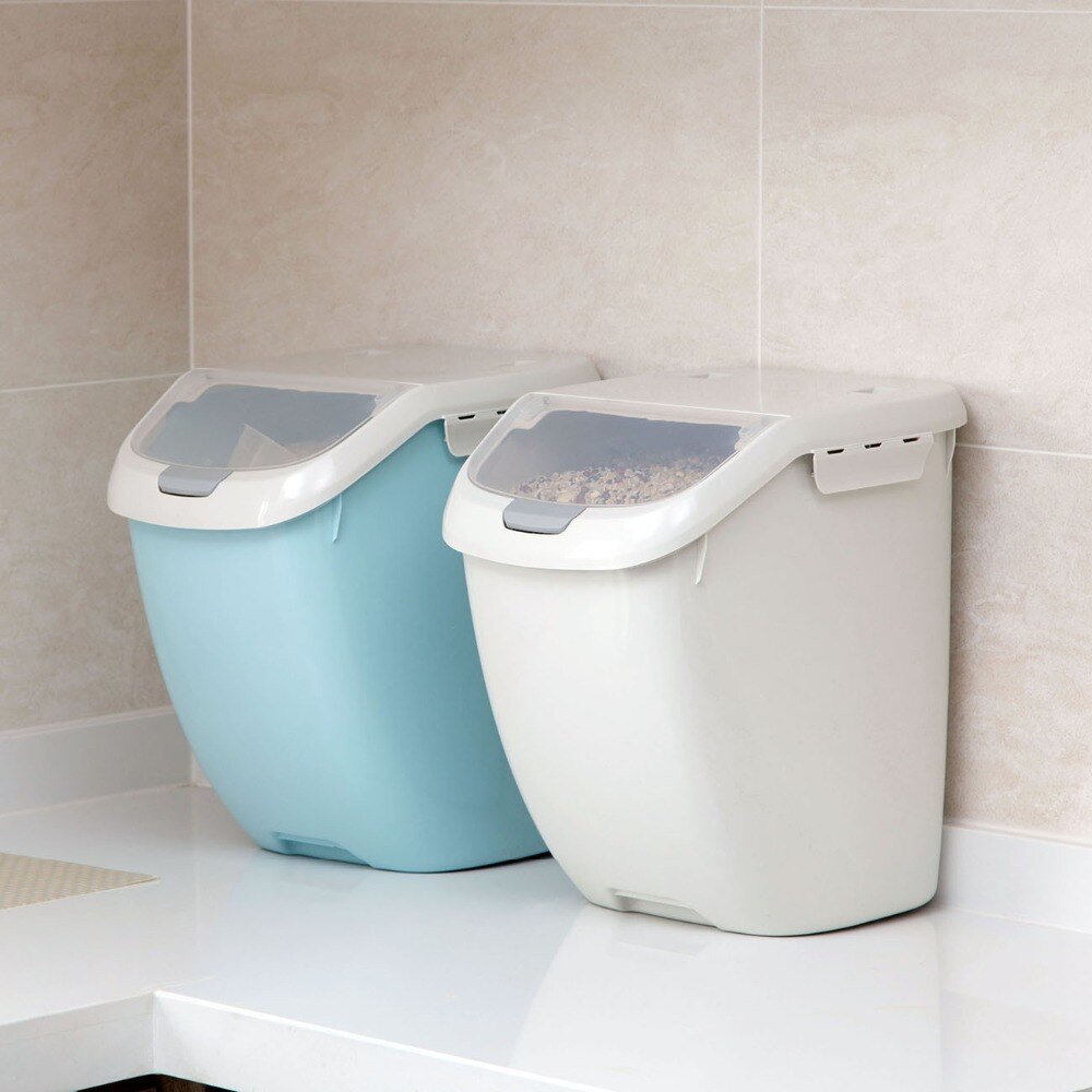 Otherhouse Rijst Container Keuken Voedsel Rijst Opbergdoos Meel Graan Granen Container Stofdicht Keuken Organizer Automatische Deksel