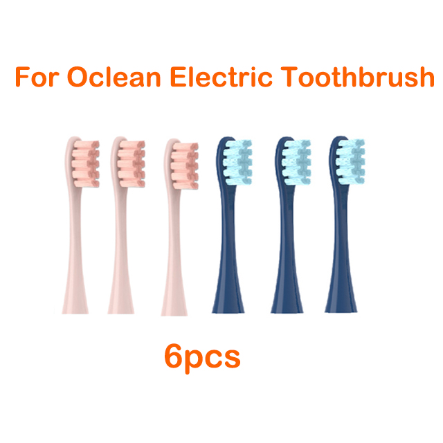 Cabezales de cepillo de dientes eléctrico de repuesto para adultos, 6 uds., para Oclean X/ X PRO/ Z1/ F1/ One/ Air 2 /SE: Rojo