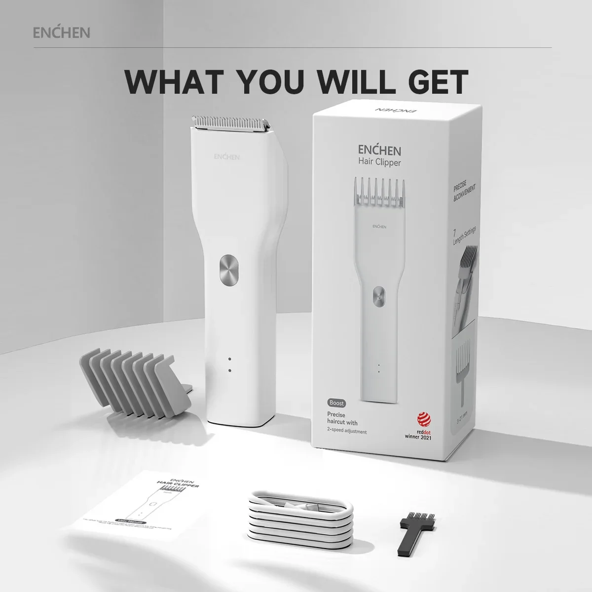 ENCHEN Bestseller Haartrimmers Verstelbaar Haartrimmers Oplaadbaar Tondeuses Beste Professionele Haarknipmachine Body Trimmer voor mannen Boost: YELLOW