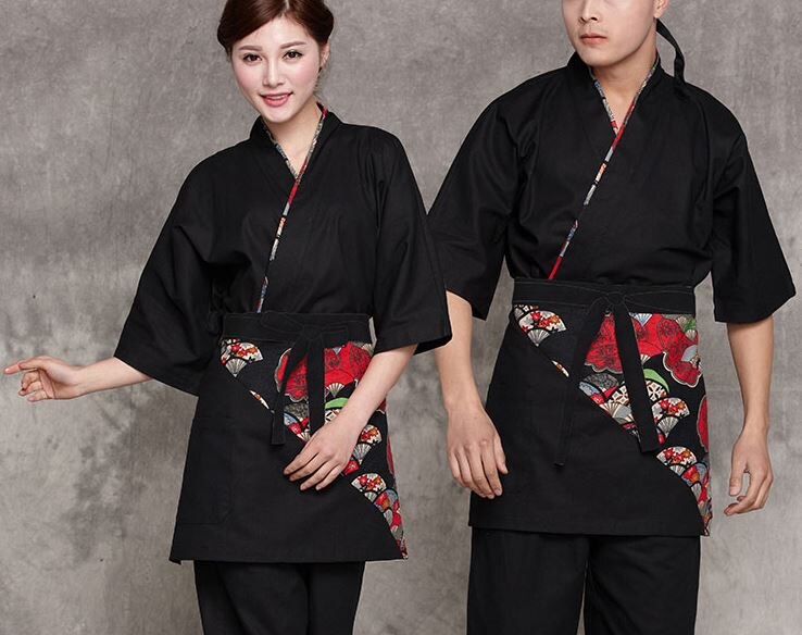 Nowe japońskie styl szef kuchni restauracji fartuchy kawiarnia Dom hotelowy kelner kelnerka kucharz fartuch wysokiej jakości 3 kolory