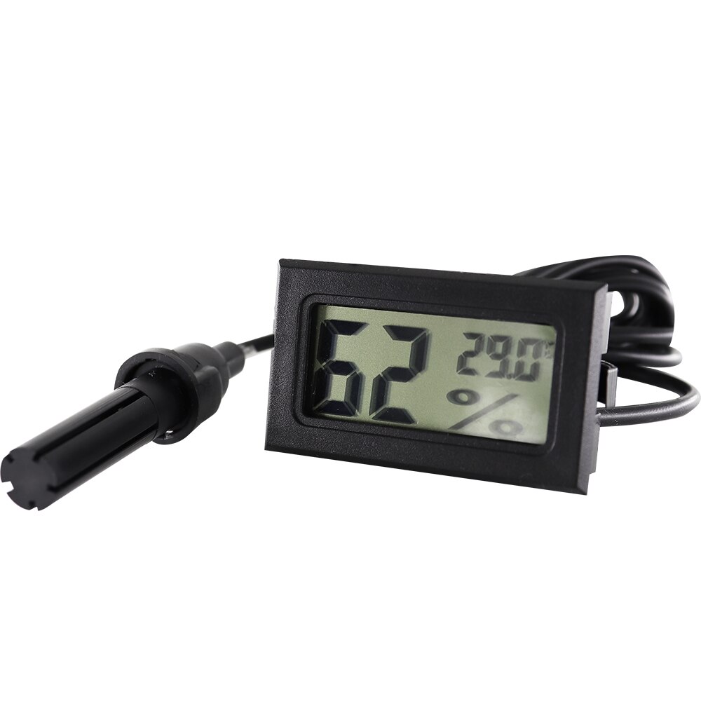 Mini Black Digital LCD Temperature Humidity Indoor Room Humidity Meter Thermometer Hygrometer Temperature Sensor Humidity