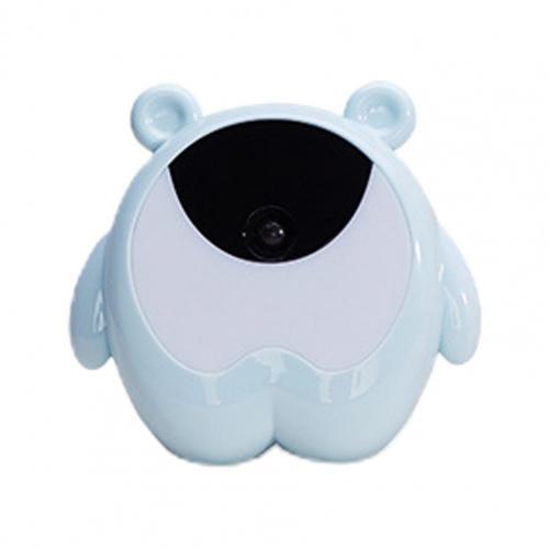 Durable Digital Clock USB Powered Adjustable ABS Cute Bear Alarm Clock Night Light for Home Bedroom Office Atmospheres Light: Blue