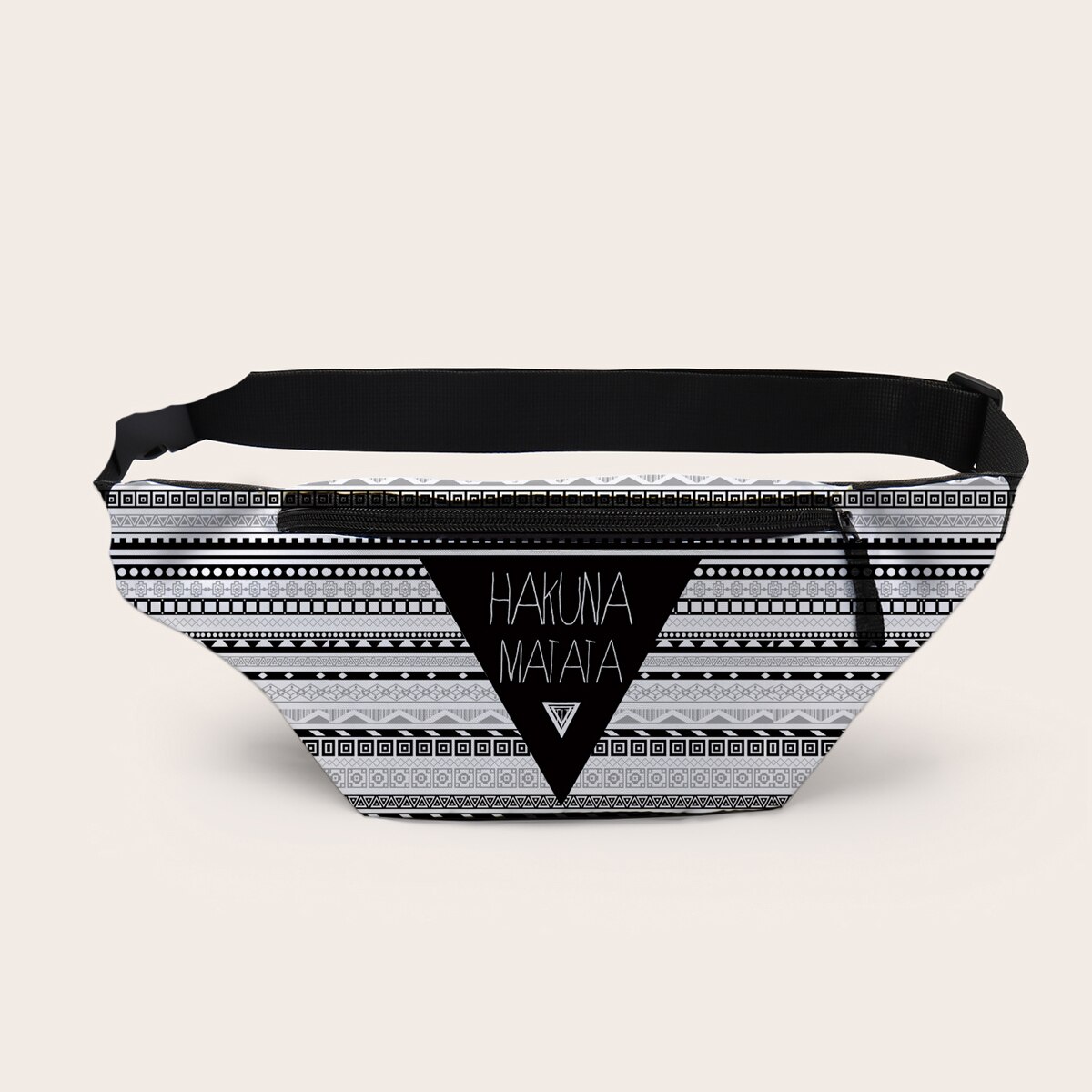 Deanfun fanny Pack Für Frauen 3D Gedruckt Taschen Für Frauen Schwarz Und Weiß Taille Tasche D18055: Ursprünglich Titel