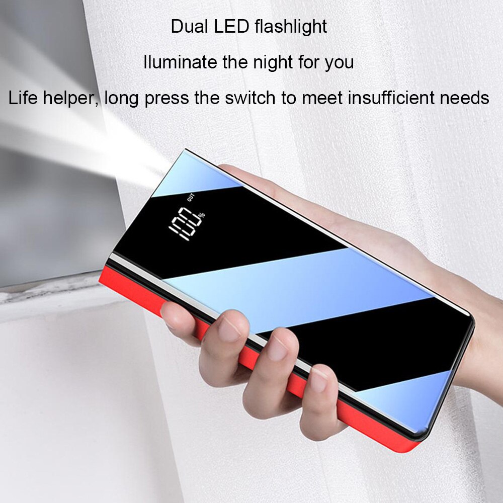 50000mAh Power Bank For iPhone 11 LED Display Full Screen Portable Charger External Battery PowerBank For Xiaomi Huawei
