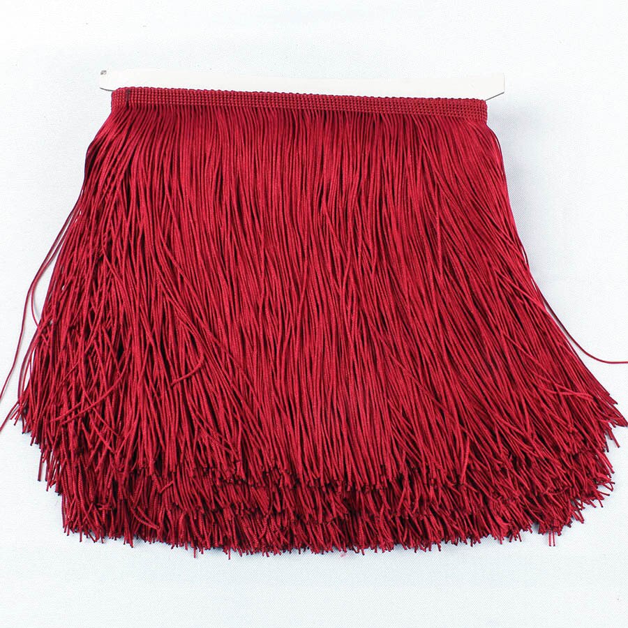 10 Yards/lot Lace Fringe Tassel Polyester Lace Trim Lint DIY Gordijn Latin Jurk Podium Kledingstuk 15 cm/ 20 cm/30 cm Breed: L / Donkergrijs