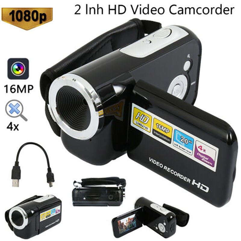 1080P HD Video Camera Camcorder 4x Digital Zoom Handheld Digital Cameras With LCD Screen 2.4''TFT LCD Camcorder DV Video: 1