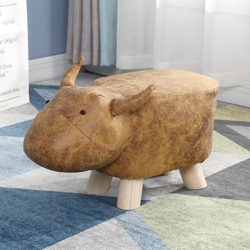 Animal shoe changing stool solid wood baby cute cartoon sofa chair elephant child small bench: Boom Clap 5