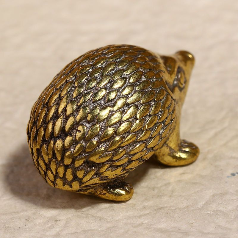 Metal Paperweight Small Hedgehog Shaped Paperweights Lovely Portable Chinese Calligraphy Tradtional Copper Paperweights
