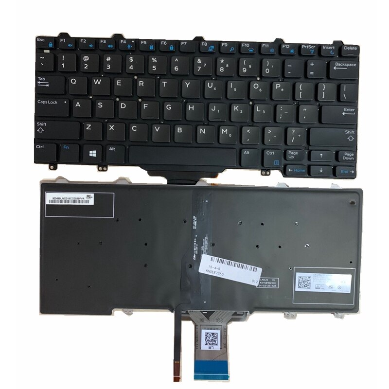 98% US laptop keyboard For DELL Latitude 7350 5290 E5250 5270 E7270 E7250 7270MJ8HY 0MJ8HY XCD5M 0XCD5M Backlit: with backlit