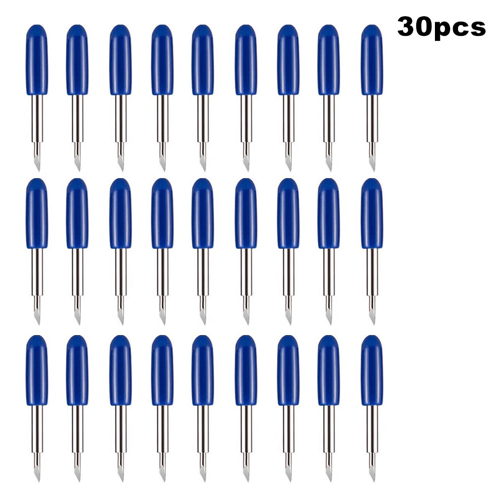 Couteau de coupe en carbure cémenté pour traceur, couteau de coupe 30/45/60 degrés, lame de fraisage, outils de sculpture: 30pcs 60 degree