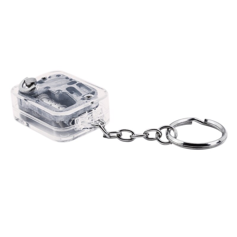 1PC Acrylic Music Box With Keychain Unique Small Music Box Portable Mini Music Box
