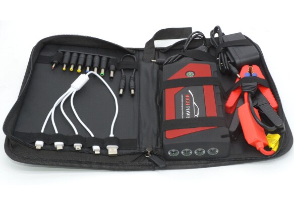 Multifunction Jump Starter 69800mAh 12V 4USB 600A Portable Car Battery Booster Charger Power Bank Starting Device: red