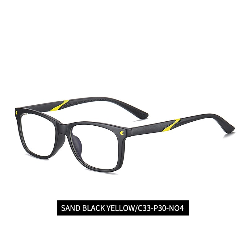 ROUPAI-gafas de sol con luz azul para niños y niñas, anteojos para juegos de ordenador con luz azul, con bloqueo de radiación: black yellow C33-N04