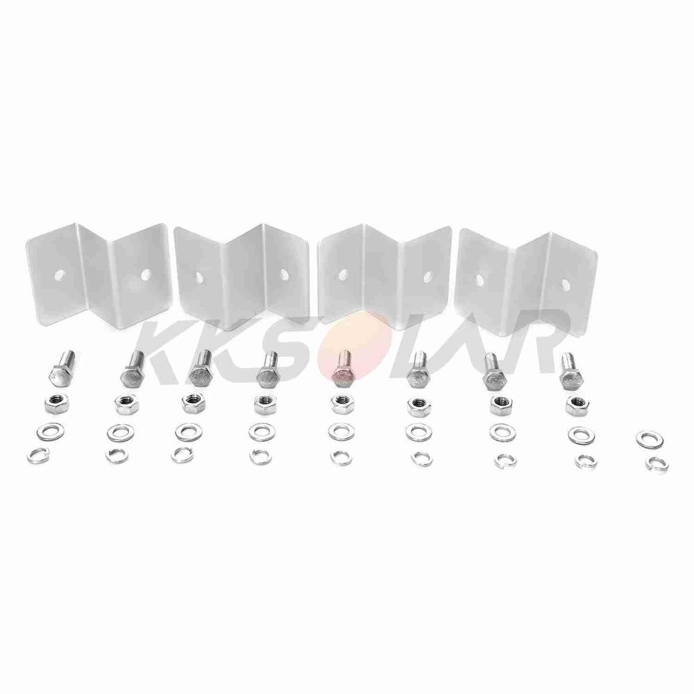 4pcs/set Metal Solar Panel Mounting Bracket Set Z-shaped Aluminum Roof Bracket Carvan Solar System installation accessories