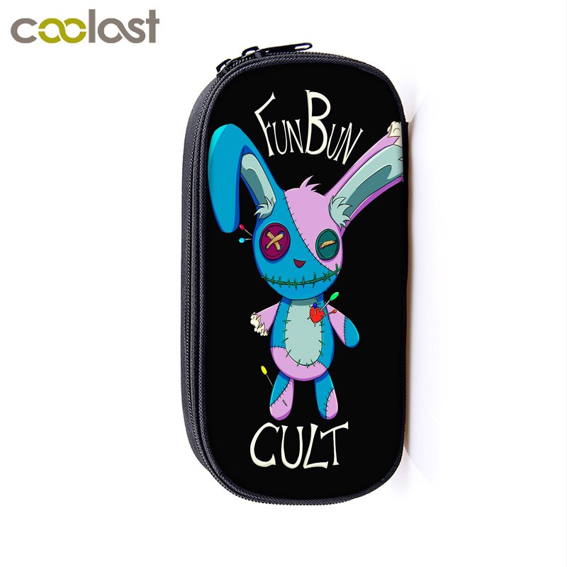 Voodoo dukke / hodeskalle kosmetikkvesker blyantboksveske kvinner sminkeveske jenter skoleveske blyantholder oppbevaringsvesker halloween: Qbbvoodoo 11