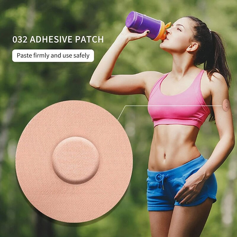 30Pcs Freestyle Libre Sensor Covers Waterproof Adhesive Patches Flesh Flexible CGM Patches Without Glue Center Patches