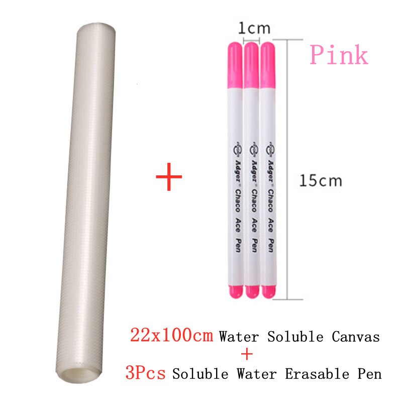 22x100CM Water Soluble Canvas Magic Cloth 14CT Cross Stitch Fabric Disappear In Water DIY Handmade Embroidery Sewing: Green
