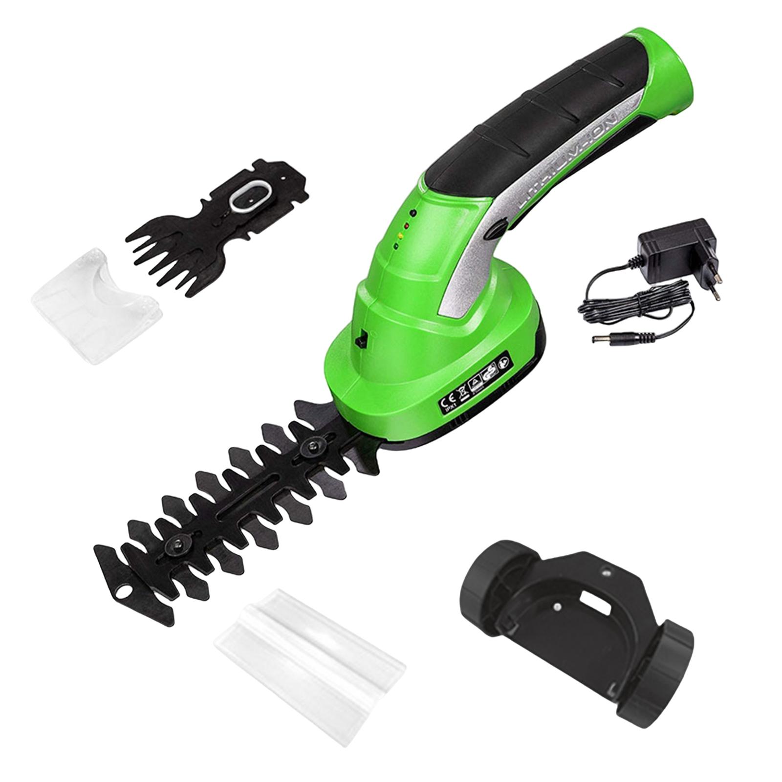 2 in 1 Cordless Hedge Trimmer Grass Cutter Handheld Trimmer Grass Shear Hedge Clipper for Garden Lawn Yard Backtyard