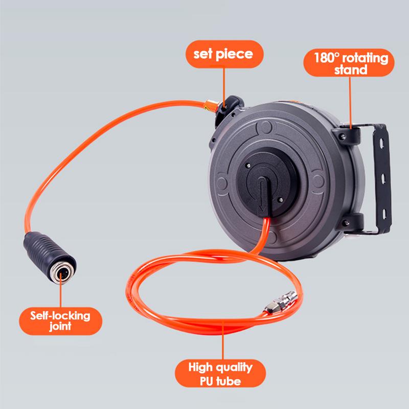 Hageslangetrommel veggmontert slangetrommel kraftig vannslangetrommel for utendørs bruk hageslangeholder frostvæske og uv