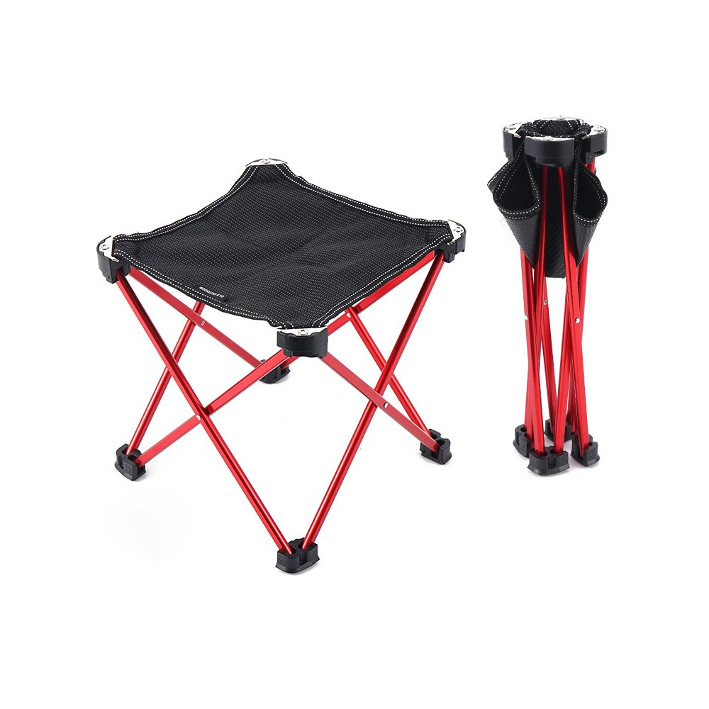 Lightweight Folding Fishing Chair Picnic Camping Chair Foldable Aluminium Outdoor Portable Seat Easy To Carry Outdoor Stools: red