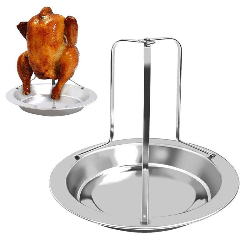 Grille de rôtissoire verticale de poulet de dinde de volaille d'acier inoxydable avec la rôtissoire pour le four ou le Barbecue PAK55