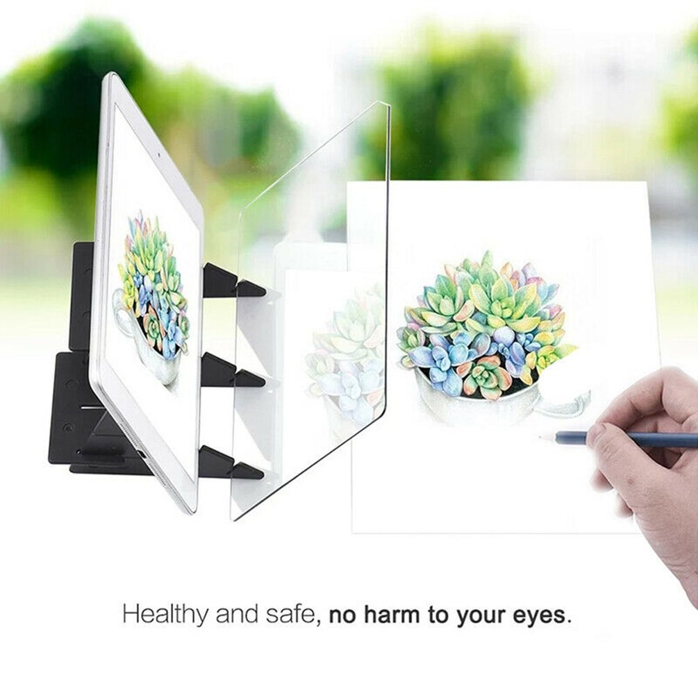 Optical Drawing Board Sketch Reflection Painting Board Tracking Projection Mirror Plate Children Light Image Copy Table