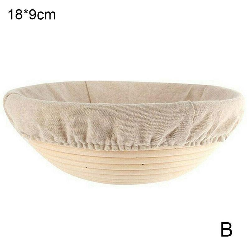 Rattan Bread Proofing Basket Natural Round Oval Baking Cake Pans Rattan Wicker Dough Fermentation Sourdough Bread Basket: B