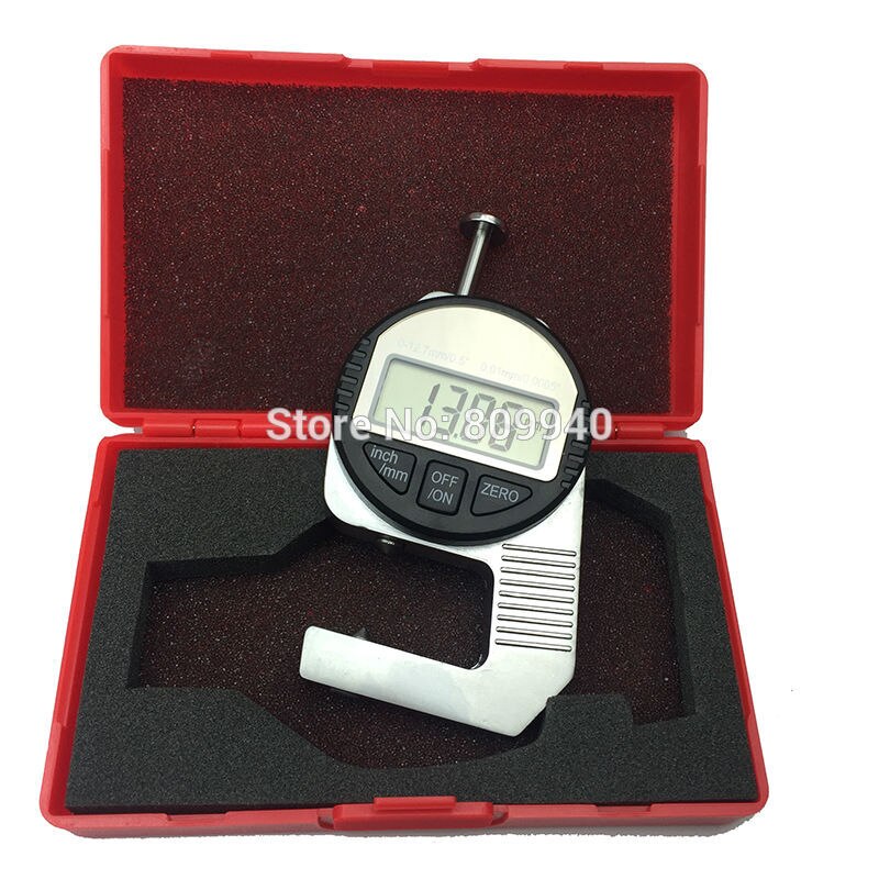 0 to 12.7mm Portable Precise Digital Thickness Gauge Meter Tester Micrometer With Point Measuring Faces