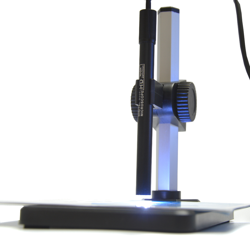 1pc bærbart usb digitalt langt stripmikroskop 6 led lys forstørrelsesglas kontinuerlig forstørrelse  (1x ~ 600x)  smt check / skønhed / dental