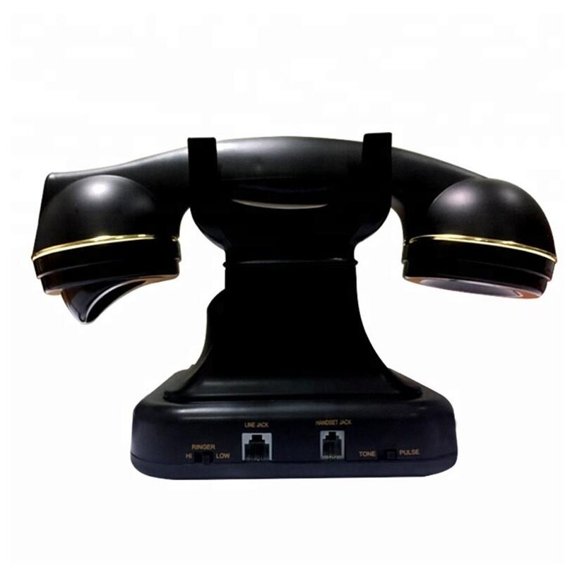 Corded Black Landline Phones for Home Old Style Antique Telephone Dial Phone With Muti-function landline phone mini phone