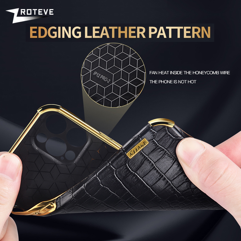 For Realme12 Pro+ Case Zroteve Plating Silicone Crocodile Leather Cover For OPPO Realme 12 Pro Plus 12x Realme12x 5G Phone Cases