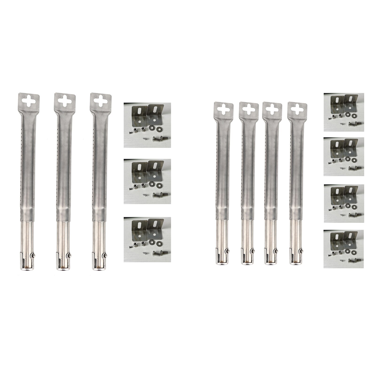 4PCS BBQ Stainless Steel Burners Grill Replacement Kit For Master Grill Accessories Replace Parts Fits Universal Straight Pipe