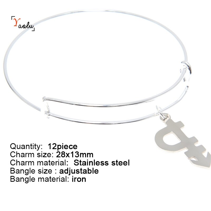 Conjunto de joyería Pansexual talismán de símbolo LGBT, gargantilla de acero inoxidable, colgante, brazalete, pendiente de tobillo Kerying: 12piece Bangle