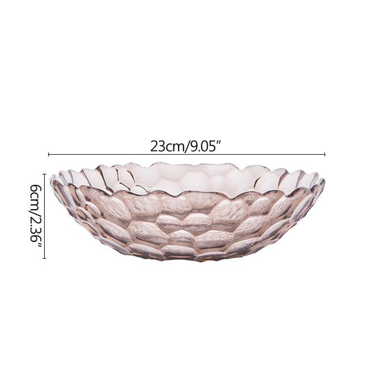 Nid d'abeille fruits bol moderne salon maison collations collations fruits secs assiette en plastique Transparent fruits assiette