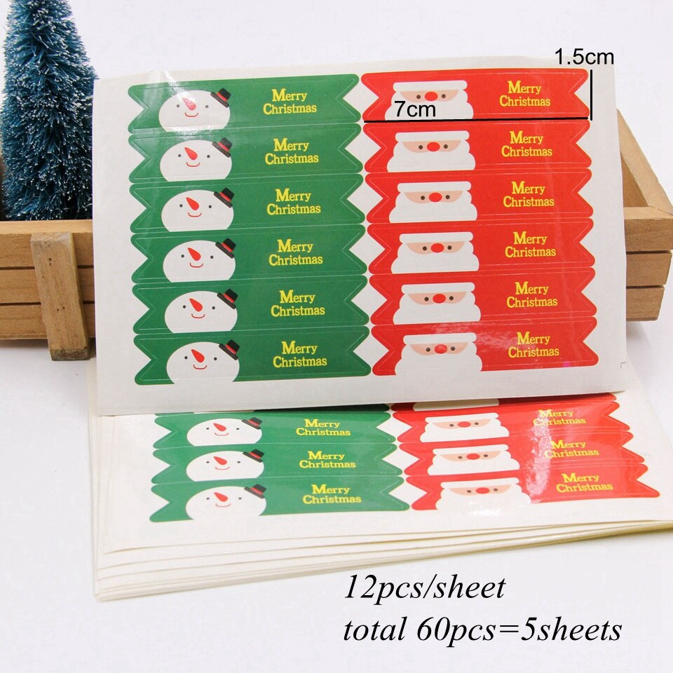 60 stuks bedanklabels stickers labels 4 stijlen feest/bruiloft bedankjes doos tas plakboek gasten inpakbenodigdheden: 60 stuks type c