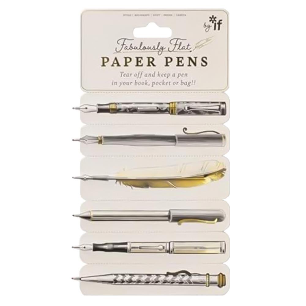 Marcapáginas de bolígrafo de papel, bolígrafo de papel fabulosamente plano, marcapáginas de tinta negra, papelería novedosa para el hogar y la escuela, lápiz de bolsillo en forma de lágrima: Default Title
