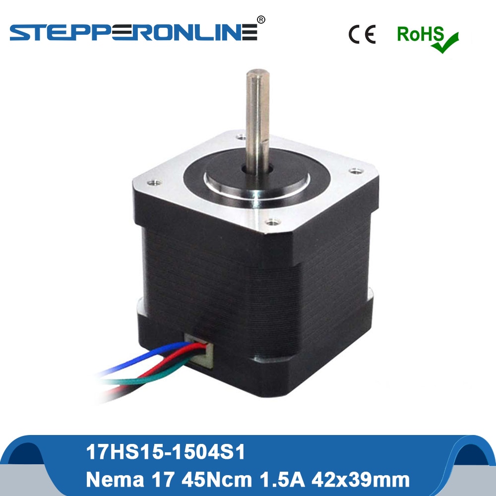 Nema 17 stepmotor 39mm 4- ledning 45 ncm 42 step motor nema 17 stepmotor 1.5a(17 hs 4401s)  til cnc xyz 3d printermotor