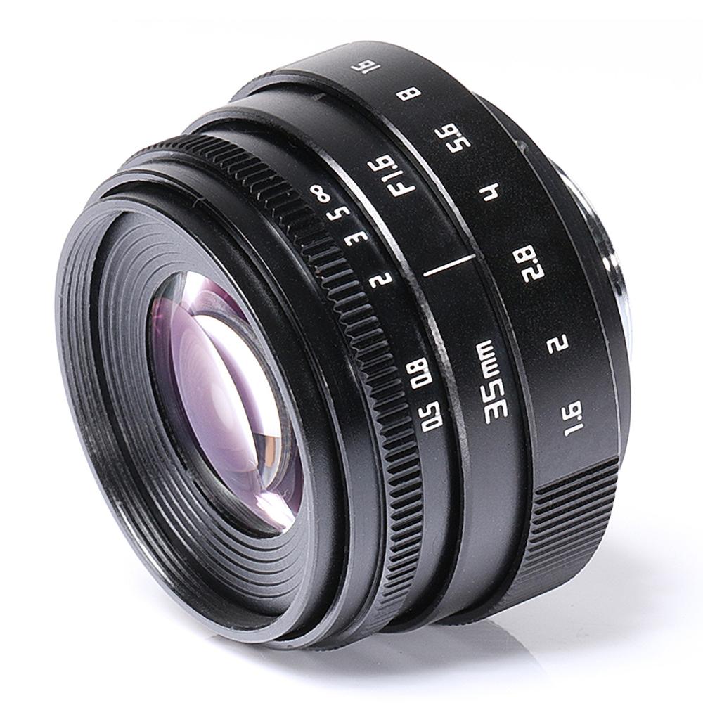 Zilver Mini 35 Mm F/1.6 APS-C Cctv Lens + Adapter Ring + 2 Macro Ring Voor Canon EF-M eosm Mirroless Camera M1/M3/M5