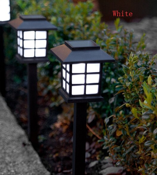 2pcs/Lot Solar Lantern Lawn Lamps Outdoor Garden Solar Spotlight Pathway Landscape Retro Solar Underground light: White