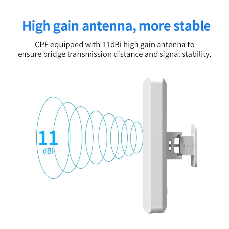 Pont sans fil extérieur 5.8Ghz 300Mbps 3KM 11DBi CPE WIFI routeur Wifi amplificateur de Signal répéteur d'extension