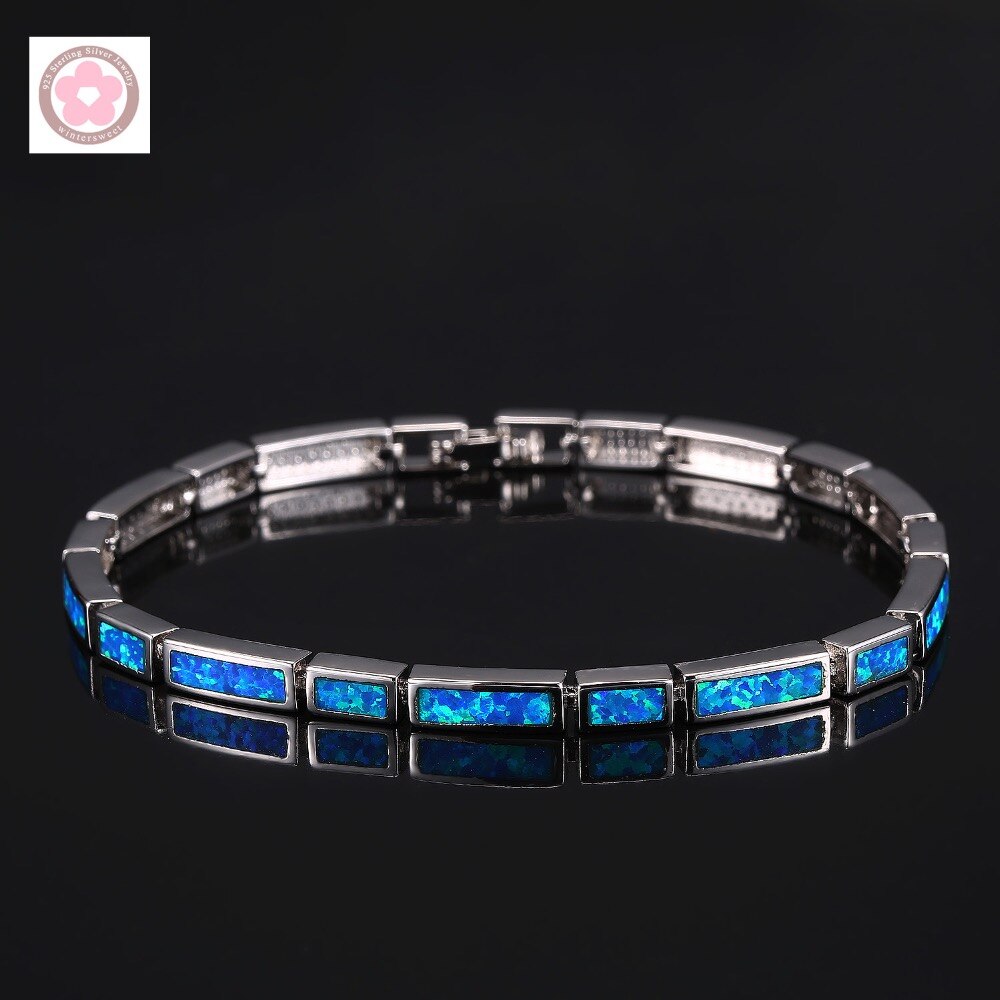 SZ0060 AAA Blue Opal Inlaid Bracelet For Women Jewelry